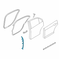 OEM Mercury Front Weatherstrip Diagram - 9E5Z-5425325-B