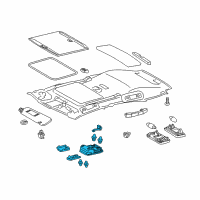 OEM 2012 Lexus CT200h Lamp Assy, Map Diagram - 81260-76200-C0