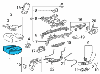 OEM 2021 Toyota Highlander Seat Cushion Pad Diagram - 71612-0E100