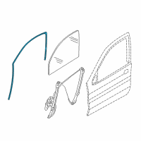 OEM 2016 BMW X5 Window Guide, Left Front Door Diagram - 51-33-7-289-617