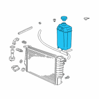 OEM 1994 BMW 840Ci Coolant Expansion Tank Diagram - 17-11-1-741-167