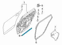 OEM 2021 Nissan Sentra Seal-Rear Door Partition, LH Diagram - 82839-6LE0A