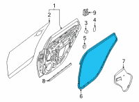 OEM 2020 Nissan Sentra Weatherstrip-Rear Door, LH Diagram - 82831-6LE0A