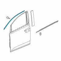 OEM 2017 Honda Odyssey Molding, L. FR. Door Sash Diagram - 72465-TK8-A01