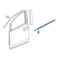 OEM Honda Molding Assy, L FR Door Diagram - 72450-TK8-A11