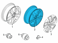 OEM Ford Mustang Mach-E WHEEL ASY Diagram - LJ8Z-1007-C