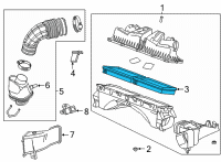 OEM Cadillac CT5 Air Filter Diagram - 84335354