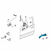 OEM 2002 Honda CR-V Handle Assembly, Left Front Door (Outer) Diagram - 72180-S9A-003