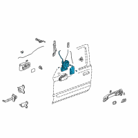 OEM 2003 Honda CR-V Lock Assembly, Left Front Door Diagram - 72152-S9A-A02