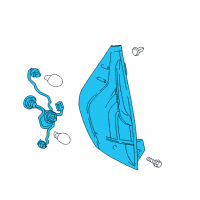 OEM 2016 Toyota Prius C Tail Lamp Assembly Diagram - 81551-52D11