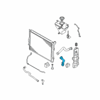 OEM 2009 BMW M3 Radiator Upper-Thermostat Hose Diagram - 11-53-7-838-214