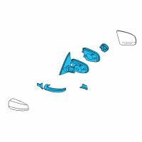 OEM 2011 BMW X6 Heated Outside Mirror, Left Diagram - 51-16-7-282-779