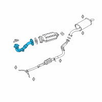 OEM 2001 Kia Rio Front Pipe Assembly Diagram - 0K33A40500