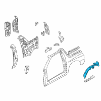 OEM 2003 Chevrolet Tracker Panel, Rear Wheel Housing Inner, LH (On Esn) Diagram - 30021098