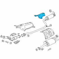 OEM Acura ILX Plate B, Floor Heat Baffle Diagram - 74602-TR2-A00