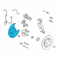 OEM 2008 Mercury Milan Splash Shield Diagram - AE5Z-2C029-A