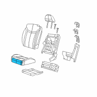 OEM 2009 Chrysler Sebring Seat Cushion Foam Diagram - 68024898AA