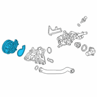 OEM 2017 Honda Civic Pump Complete, Water Diagram - 19200-59B-003