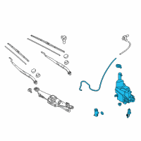 OEM Kia Washer Reservoir & Pump Assembly Diagram - 986103T000