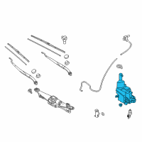 OEM 2017 Kia K900 Windshield Washer Reservoir Assembly Diagram - 986203T000