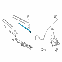 OEM 2016 Kia K900 Windshield Wiper Arm Assembly Driver Diagram - 983113T000