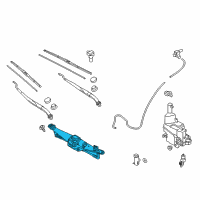 OEM Kia Windshield Wiper Motor & Link Assembly Diagram - 981003T000