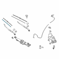 OEM 2017 Kia K900 Passenger Windshield Wiper Blade Assembly Diagram - 983513T500