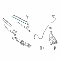 OEM 2016 Kia K900 Drive Windshield Wiper Blade Assembly Diagram - 983513T600