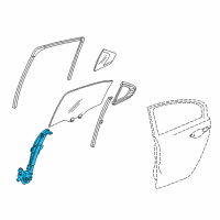 OEM 2012 Acura TSX Regulator Assembly, Right Rear Door Power Diagram - 72710-TL0-013