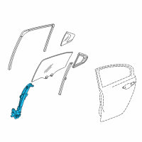 OEM Acura TSX Regulator Assembly, Right Rear Door Power Diagram - 72710-TL0-013