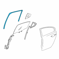 OEM Acura TSX Channel, Right Rear Door Run Diagram - 72735-TL0-G01