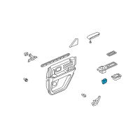 OEM 2012 Honda Ridgeline Switch Assembly, Power Window Sub (Graphite Black) Diagram - 35770-SJC-A11ZA