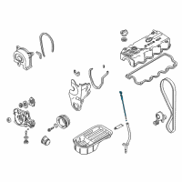 OEM Hyundai Accent Oil Level Gauge Rod Assembly Diagram - 26611-22012