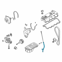 OEM 2000 Hyundai Accent Oil Level Gauge Guide Diagram - 26612-22601