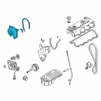 OEM 1998 Hyundai Accent Cover Assembly-Timing Belt Upper Diagram - 21360-22000