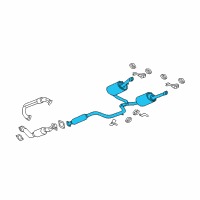 OEM Chevrolet Monte Carlo Exhaust Muffler Assembly (W/ Exhaust Pipe & Tail Pipe) Diagram - 25794071