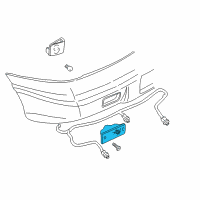 OEM Pontiac Sunfire Lamp Asm-Back Up (W/ Rear License Pocket) Diagram - 5977797