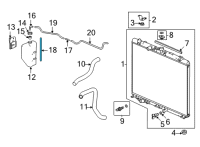 OEM 2022 Acura MDX HOSE A, RESERVE TANK Diagram - 19103-61A-A00