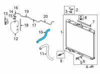 OEM Acura MDX HOSE, WATER (UPPER) Diagram - 19501-61A-A00