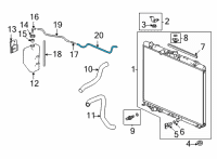 OEM 2022 Acura MDX HOSE C, RESERVE TANK Diagram - 19105-61A-A00