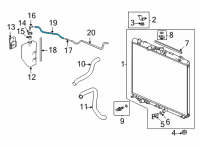 OEM Acura MDX HOSE B, RESERVE TANK Diagram - 19104-61A-A00