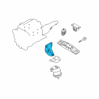 OEM 2007 Nissan 350Z Engine Mount Bracket, Left Diagram - 11233-AF401