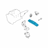 OEM 2004 Nissan 350Z Engine Mounting Member Assembly, Rear Diagram - 11331-CD000