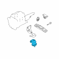 OEM Nissan 350Z Engine Mounting Insulator, Front Diagram - 11220-CD001