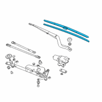 OEM 2015 Honda Accord Blade, Windshield Wiper Diagram - 76620-T2F-A01