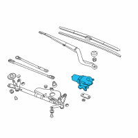 OEM 2013 Honda Accord Motor Complete, Front Wiper Diagram - 76505-T2F-A01