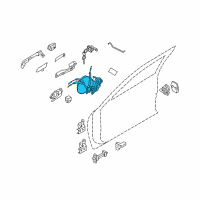 OEM 2010 Infiniti M45 Front Door Lock & Remote Control Assembly, Left Diagram - 80501-EH100