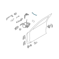 OEM 2010 Infiniti M35 Rod-Key Lock, L Diagram - 80515-EH100