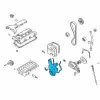 OEM Hyundai Tiburon Cover Assembly-Timing Belt Lower Diagram - 21350-23500