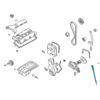 OEM 2006 Hyundai Tiburon Oil Level Gauge Rod Assembly Diagram - 26611-23010